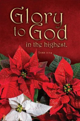 Bulletin-Glory To God In The Highest/Poinsettia (Luke 2:14) (Christmas) (Pack Of 100) (Pkg-100)