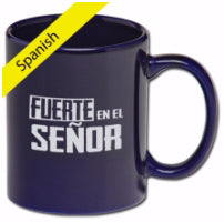Spanish-Gift Set-Strong In The Lord Mug w/3 Golf Balls & Tee-Cellophane Wrapped