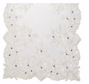 Table Runner-White Lace Elegance (15" x 40")