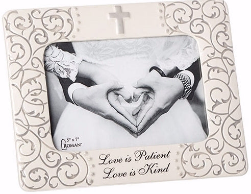 Frame-Wedding-Love Is Patient, Love Is Kind (Holds 5 x 7 Photo) (Jan 2019)