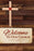 Welcome Folder-Welcome To Our Church/Woodgrain (Psalm 144:15) (Pack Of 12) (Pkg-12)