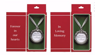Ornament-Memorial Photo (Holds 1.5 x 1.5" Photo) (Assorted Styles)