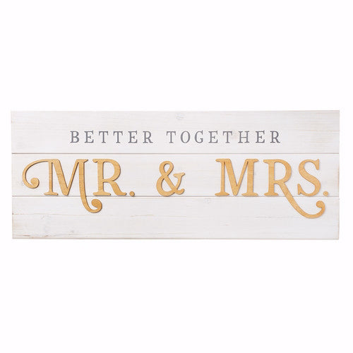 Wall Plaque-Better Together (12 x 30) (Nov)