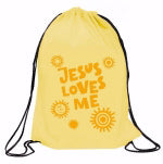 Jesus Loves Me Drawstring Backpack (1 John 4:8 KJV) (Jan 2019)