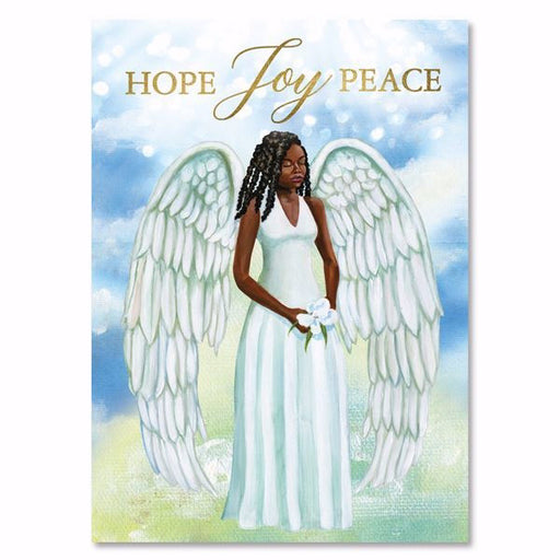 Card-Boxed-Hope, Joy, Peace Angel (Christmas) #C947 (Box Of 15) (Pkg-15)