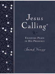 Jesus Calling (Deluxe Edition) Large Print-Purple/Blue LeatherSoft (CBA Exclusive)