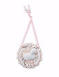 Crib Medal-Baptized In Christ-Pink (3.5" Dia)