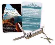 Keyring-Multi Tool 5-In-1 Knife-The Lord Is My Rock (Psalm 18:2 KJV)