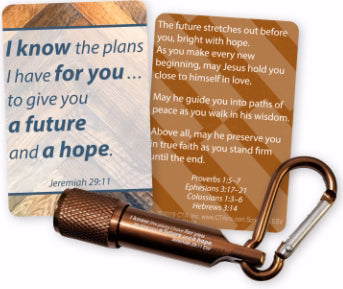 Carabiner w/Mini Flashlight-I Know The Plans I Have For You (Jeremiah 29:11 ESV)