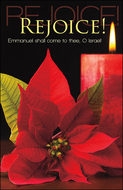 Bulletin-Rejoice! Emmanuel Shall Come To Thee/Poinsettia (#A4737) (Pack Of 50) (Pkg-50)