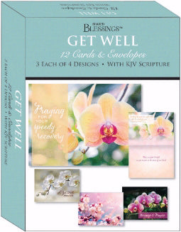 Card-Boxed-Shared Blessings-Get Well Beautiful Orchids (Box Of 12) (2019) (Pkg-12)