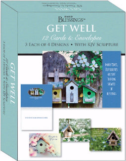 Card-Boxed-Shared Blessings-Get Well Birdhouses (Box Of 12) (2019) (Pkg-12)