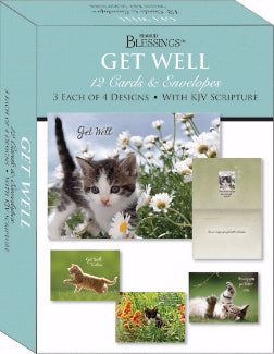Card-Boxed-Shared Blessings-Get Well Kittens Playing (Box Of 12) (2019) (Pkg-12)