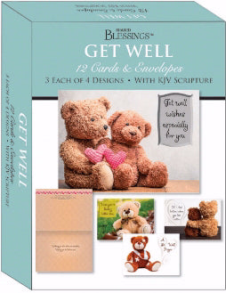 Card-Boxed-Shared Blessings-Get Well Teddy Bears (Box Of 12) (2019) (Pkg-12)