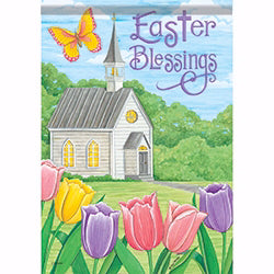 Flag-Garden-Easter Blessings Church (12.5 x 18)