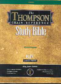 KJV Thompson Chain-Reference Bible/Large Print-Burgundy Bonded Leather Indexed