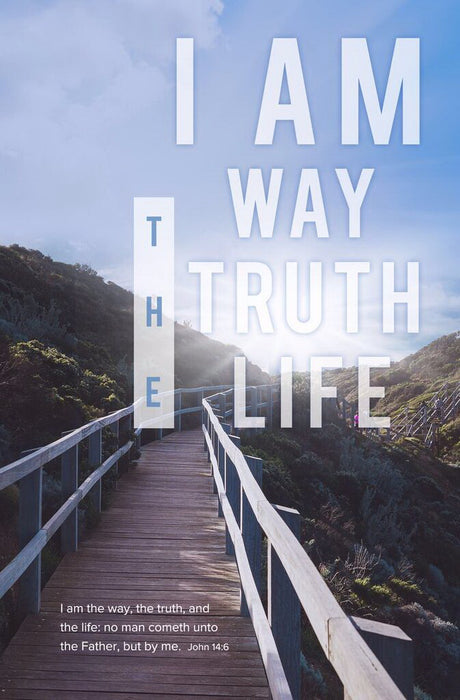 Bulletin-The Way, The Truth (John 14:6 KJV) (Pack Of 100) (Aug) (Pkg-100)