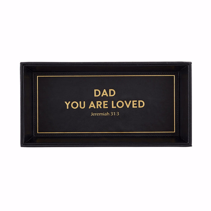 Tabletop Tray-Dad-You Are Loved (Jeremiah 31:3) (10" x 5")