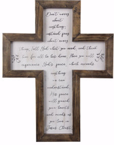 Wall Cross w/Wood Frame (15.5")
