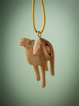 Ornament-Olive Wood-Camel (2")