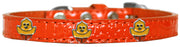 Chickadee Widget Croc Dog Collar Orange Size 14