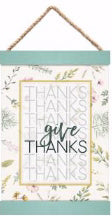 Jute Hanging Banner-Give Thanks (8 x 12)