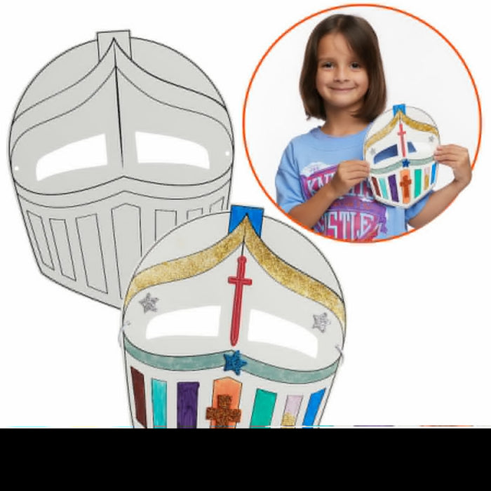 VBS-Knights Of North Castle-Color Your Own Knight's Mask (Pack Of 12) (Jan 2020)   (Pkg-12)