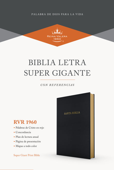 Span-RVR 1960 Super Giant Print Bible-Black Imitation Leather