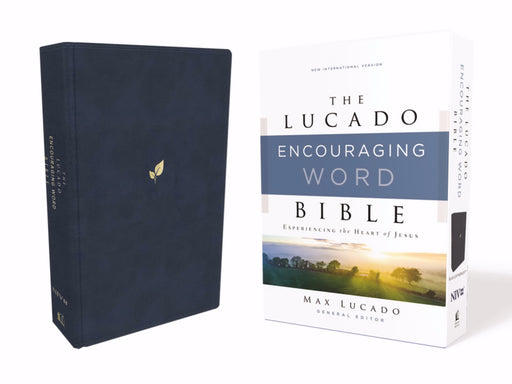 NIV Lucado Encouraging Word Bible (Comfort Print)-Blue Leathersoft (Feb 2020)