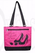 Tote-Walk By Faith-Black/Pink