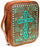 Bible Cover-Embroidered Swirl Cross-Brown