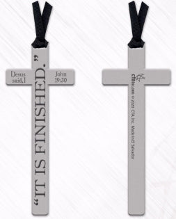 Easter Cross-Shaped Bookmark-It Is Finished (John 19:30 KJV) (Dec)