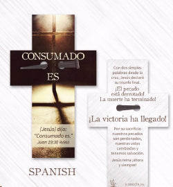 Spanish-Easter Cross-Shaped Bookmark w/Nail-It Is Finished (John 19:30) (Dec)