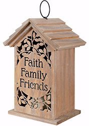 Lantern-Faith Family Friends w/LED Candle & Timer (11" x 6.5" x 5") (Jan)