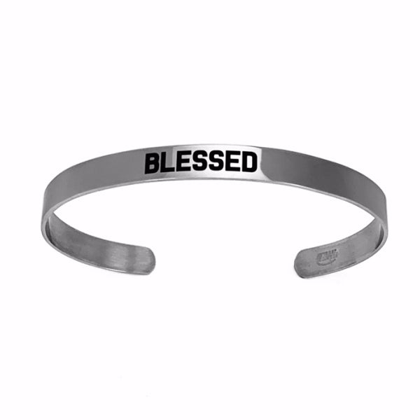 Bracelet Cuff-Stainless Steel-Blessed