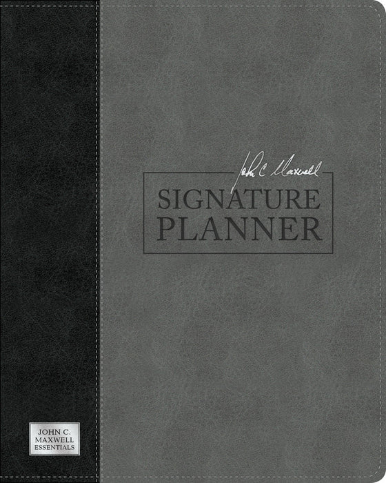 John C. Maxwell Signature Planner-Gray/Black Leather (Sep)