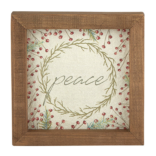 Framed Art-Tabletop-Peace (5" x 5")
