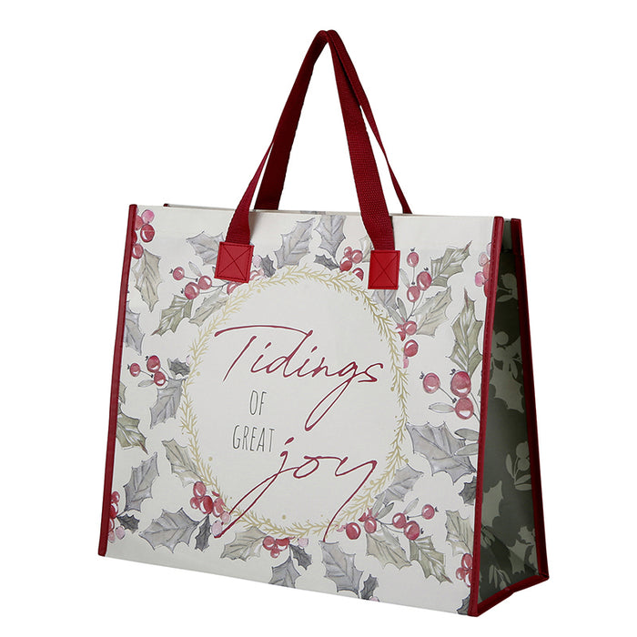 Tote Bag-Laminated Nylon-Tidings Of Great Joy (16" x 13.25" w/7" Gusset)