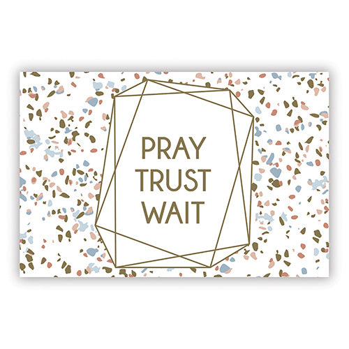 Cards-Pass It On-Pray Trust Wait (3" x 2") (Pack Of 25) (Pkg-25)