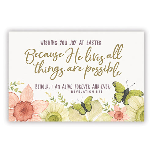 Cards-Pass It On-Because He Lives (3" x 2") (Pack Of 25) (Pkg-25)