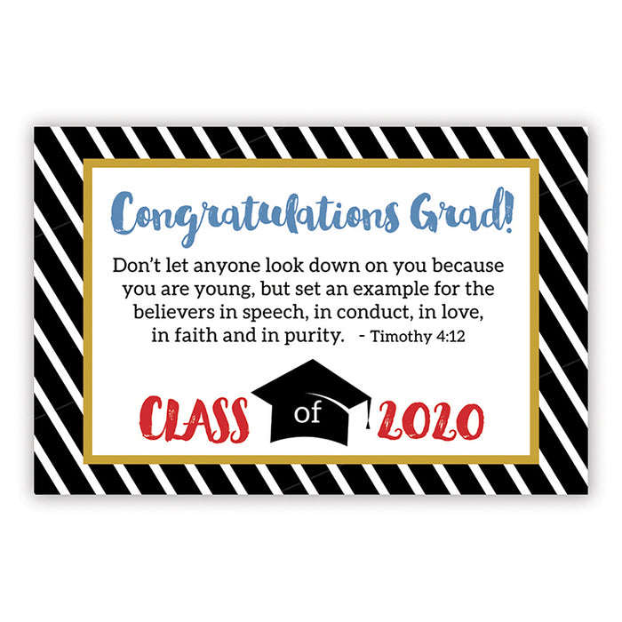Cards-Pass It On-Congratulations Grad-Class Of 2020 (3" x 2") (Pack Of 25) (Pkg-25)