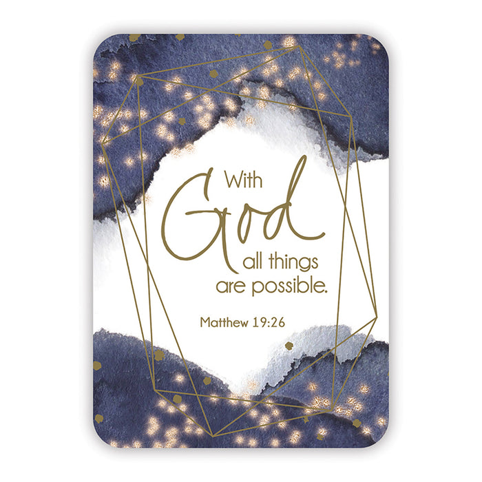 Verse Card-All Things Possible (2.5"x3.5")