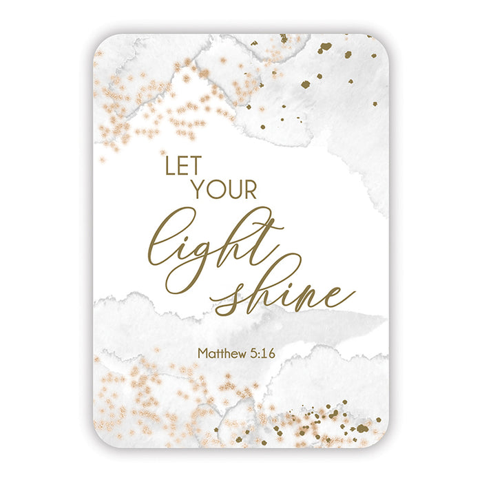 Verse Card-Let Your Light Shine (2.5"x3.5")