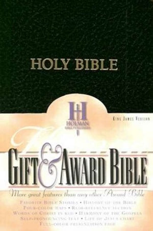 KJV Gift & Award Bible-Black Imit