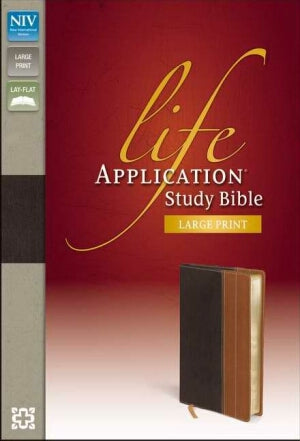 NIV*Life Application Study/Large Prt-Choc/Tan (Oct