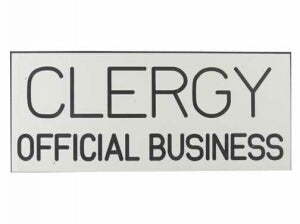 Sign-Clergy Official Business