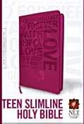 NLT2 Teen Slimline Bible/1 Cor 13-Hot Pnk Imit(Mar