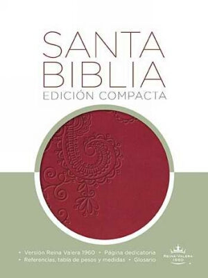 RVR 1960 Compact Bible-Ruby Leathersoft-Spanish