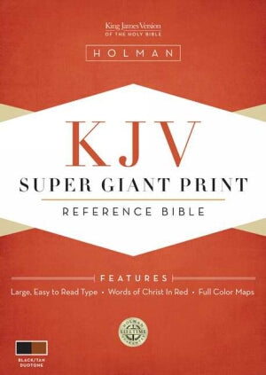 KJV Super Giant Prt Reference-Blk/Tan Simula (Oct)