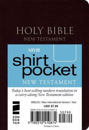 NIV*Shirt Pocket New Testament-Brg Imit (Apr)
